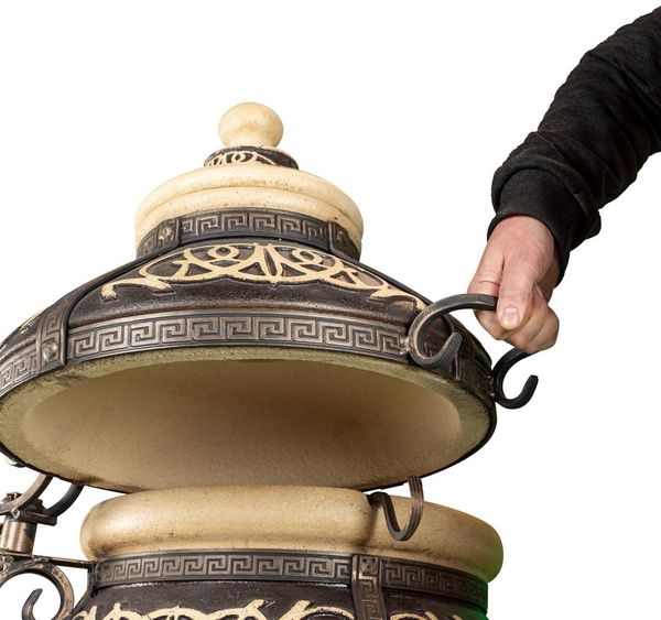 Tandoor Safran Lehmofen aus Schamott mit Zubehör Premium 9-teilig Bild 7