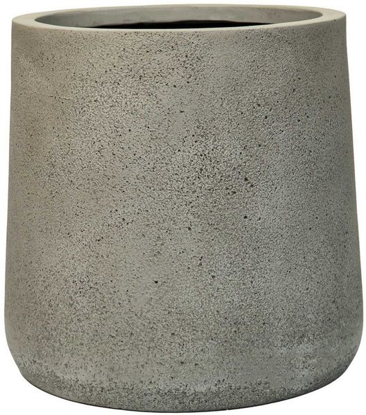 VIVANNO Blumentopf Fiberglas VEKRA Rund - Vesuvgrau Beton-Design (1 St), 42x40 cm