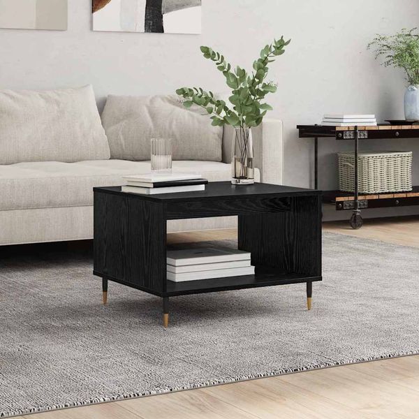 vidaXL Couchtisch Schwarz Eichen-Optik 60 x 50 x 40 cm Holzwerkstoff 879608