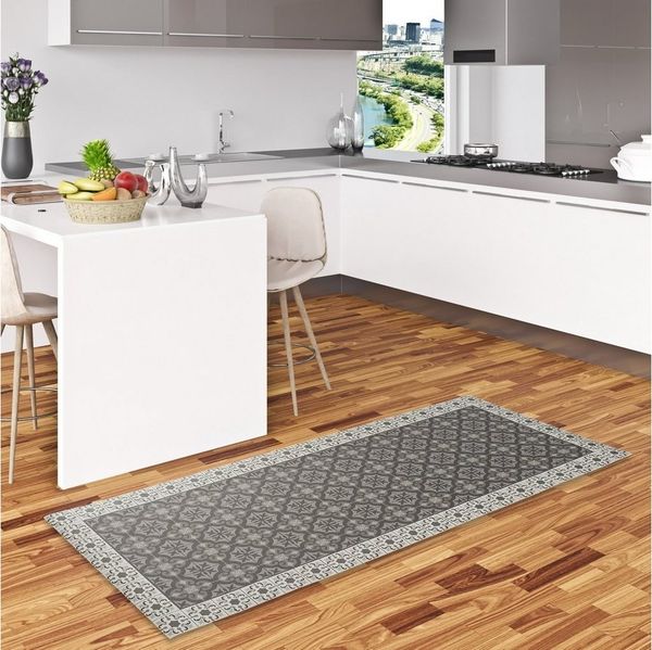 Pergamon Küchenläufer Vinyl Teppich Küchenläufer Evora Fliesenoptik, Rechteckig, Höhe: 5 mm