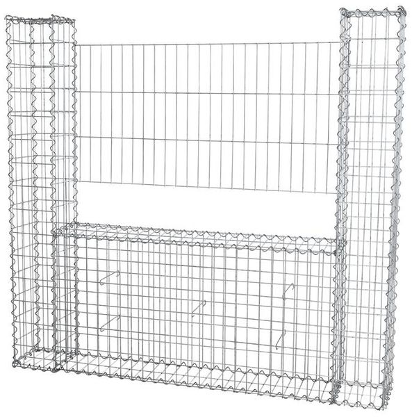Gabionen Mauer Gartenzaun 160x20x150 cm Gabione Steinkorb Rank-Gitter Draht Bild 5