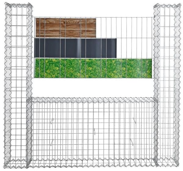 Gabionen Mauer Gartenzaun 160x20x150 cm Gabione Steinkorb Rank-Gitter Draht Bild 7