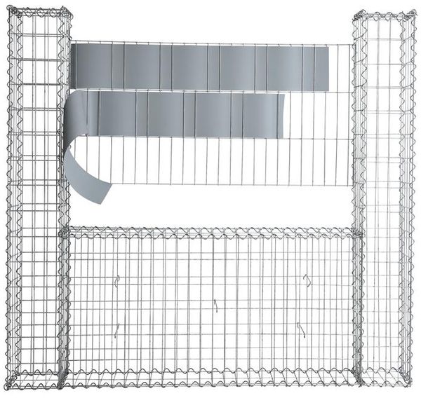 Gabionen Mauer Gartenzaun 160x20x150 cm Gabione Steinkorb Rank-Gitter Draht Bild 6