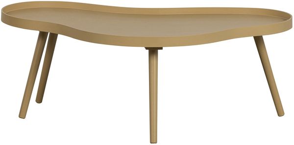 Beistelltisch Mae aus Kiefernholz, organisches Design, groß, braun, lackierte Oberfläche