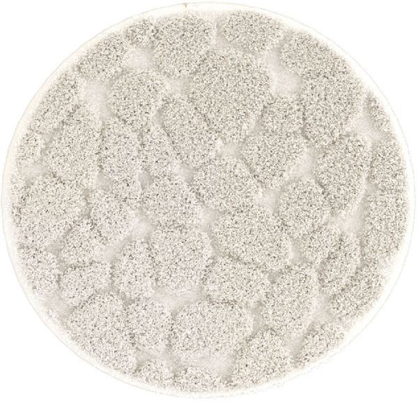 Grund Badematte Ashtar, Badvorleger, Badezimmer Teppich, 3D-Design, Höhe 20 mm, rutschhemmend beschichtet, schnell trocknend, Polyester, rund, Hoch-Tief-Design mit organischer Steinoptik, Made in Europe
