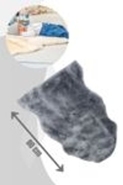 Fellhof Baby-Lammfell geschoren 80-90 cm Grau