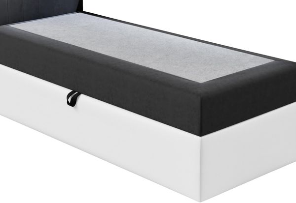 Boxspringbett 'Gladino Junior 1' grau 90x200 cm Rechts Bild 4