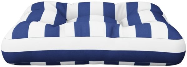 vidaXL Palettenkissen Blau Weiß Gestreift 60x60x12 cm Stoff 360462 Bild 8