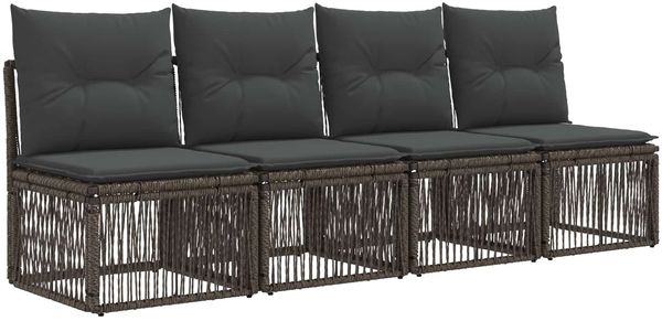 vidaXL Gartensofa-set 7 pcs Grau Poly-Rattan 3434234 Bild 4