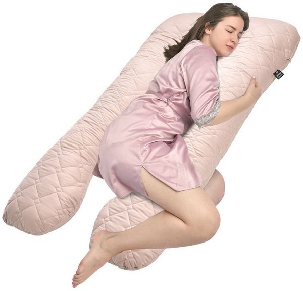 SEI Design Seitenschläferkissen Schwangerschaftskissen U-Form Seitenschläferkissen Komfortkissen XXL, 1-tlg, Schwangerschaftskissen gesteppt, Stillkissen