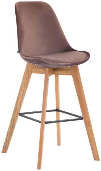 Barhocker Metz Samt natura, braun