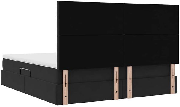 vidaXL Aufbewahrungsbett mit Matratze Schwarz 180 x 200 cm Samt 3372167 Bild 11