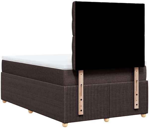 vidaXL Boxspringbett mit Matratze Dunkelbraun 120x200 cm Stoff 3294333 Bild 8