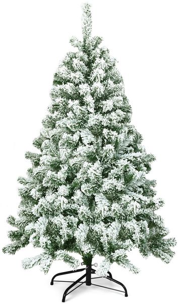 Künstlicher Schneebedeckter Weihnachtsbaum mit Metallständer und PVC Nadeln 180 cm