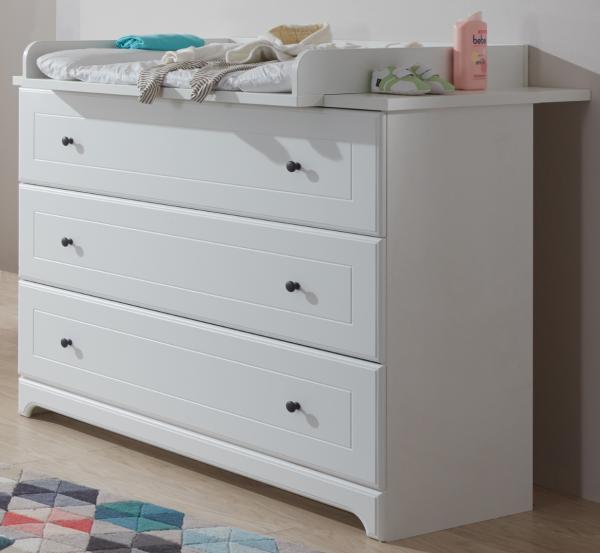 Arthur Berndt 'Thilo' Wickelkommode mit abnehmbarem Wickelaufsatz MDF Weiß Bild 2