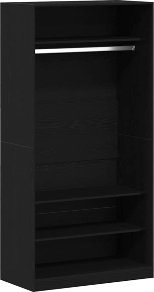 vidaXL Kleiderschrank mit Regal Schwarz Eichen-Optik 100 x 50 x 200 cm 3329297