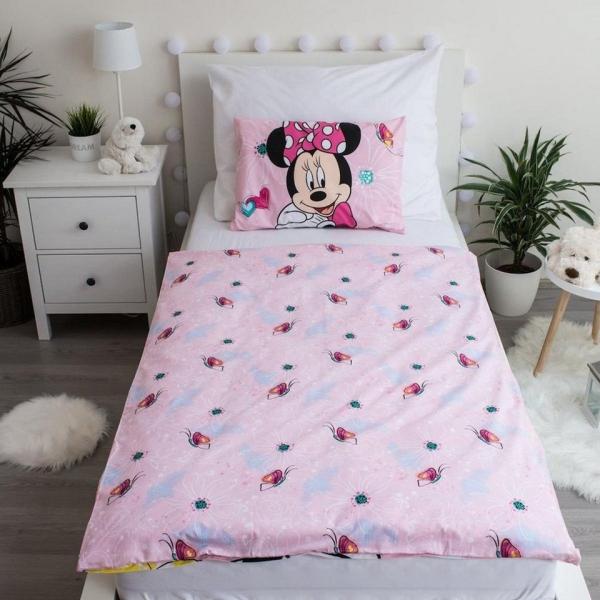 Disney Kinderbettwäsche Disney Bettwäsche Set Minnie Butterfly Baby, Renforcé, 2 teilig, 100% Baumwolle Bild 2