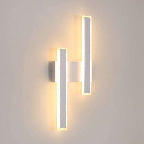 Comely LED Wandleuchte Innen, 32W Modern Weiß Lang Wandlampe, Kreative Lange Parallele Wandbeleuchtung für Wohnzimmer Schlafzimmer Flur Treppenhuas, 3000K Warmweiß