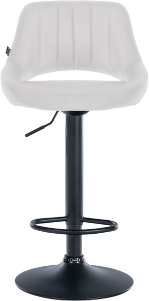CLP Barhocker Milet Kunstleder höhenverstellbar drehbar mit Rückenlehne,weiß schwarz Bild 4