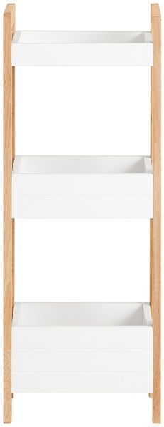 SoBuy FRG226-WN Badezimmerregal, MDF, Lackiert, Weiß, 28 x 74 x 20 cm