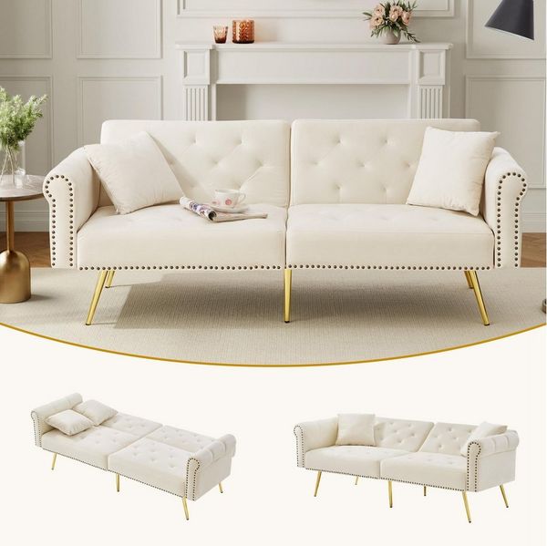 Odikalo 2-Sitzer Polstersofa Relaxsofa Lounge Sessel Verstellbar Rückenlehne Mehrfarbig