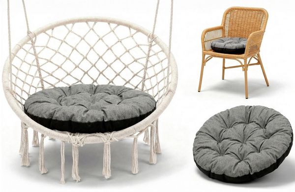 Amazinggirl Dekokissen Hängesessel Kissen Sitzkissen für Hängeschaukel 60 cm - Outdoor