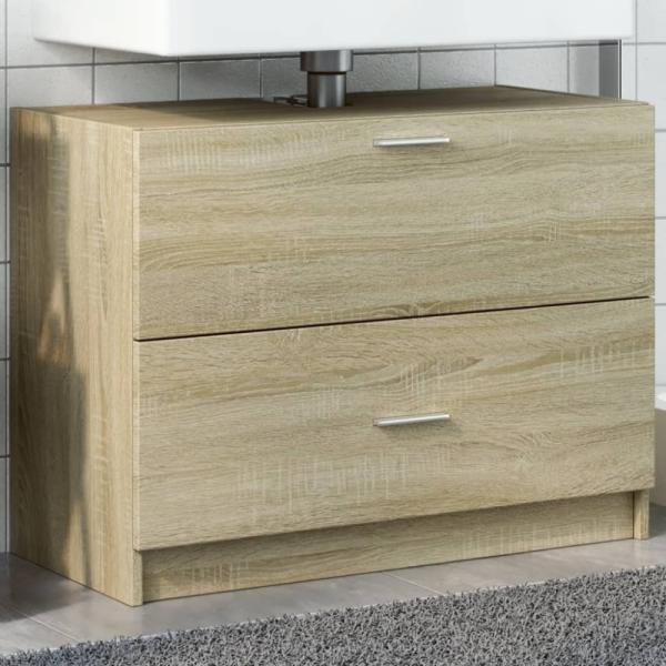 vidaXL Waschbeckenunterschrank Sonoma-Eiche 78 x 37 x 59 cm Holzwerkstoff 848117