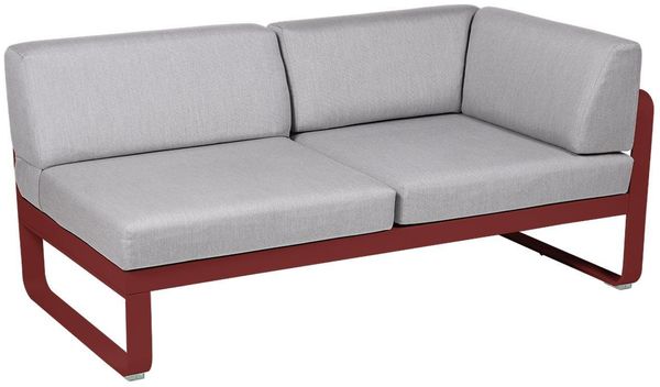 Bellevie Lounge Eck-Modul 43 Chili 79 Flanellgrau 2-Sitzer rechts