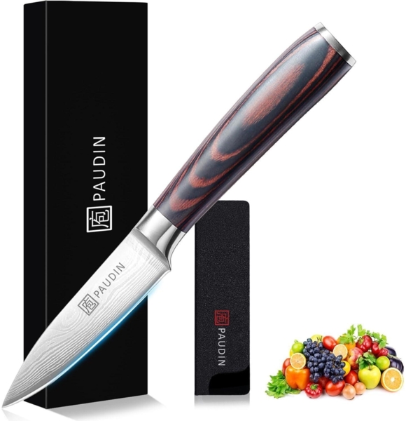 9 cm Gemüsemesser Scharf Obstmesser Schälmesser Küchen Messer mit Holzgriff