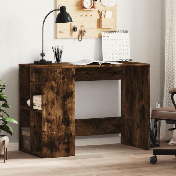 vidaXL Schreibtisch Räuchereiche 102x50x75 cm Holzwerkstoff 840545