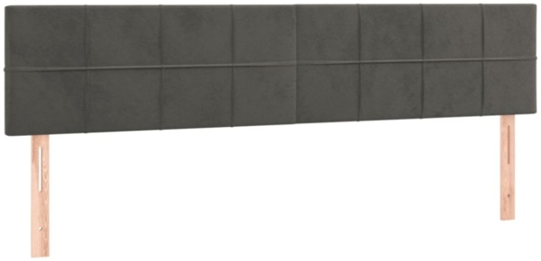 vidaXL Boxspringbett mit Matratze & LED Dunkelgrau 120x190 cm Samt 3270312 Bild 9