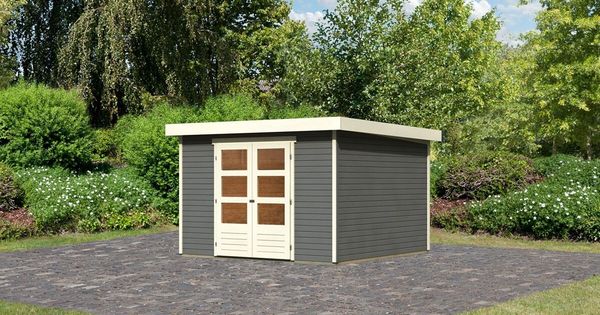 Karibu 19mm Gartenhaus Askola 6 terragrau 302x306cm