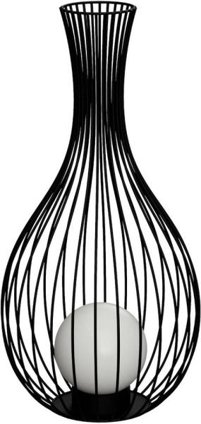 Eglo 900122 Stehleuchte FOSSOMBRONE schwarz E27 1X10W H:68. 5cm Ø:32cm mit Kabel+Stecker IP65