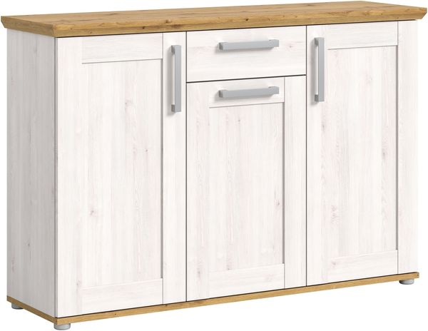 Kommode >Verona< in Sibiu Lärche, Spannplatte/Spannplatte - 137x92x39cm (BxHxT)