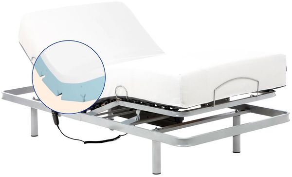 Geriafy - Elektrisch verstellbares Bett mit 20 cm viskoelastischer Tencel-Matratze | Atmungsaktiver, weicher Bezug für frischen Schlafkomfort (90x200 cm)