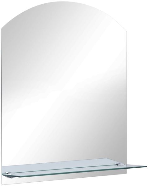 Wandspiegel, Badspiegel mit Regal 30×50 cm Hartglas de6995