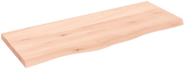 vidaXL Tischplatte 100x40x(2-4) cm Massivholz Eiche Unbehandelt 3156300 Bild 2