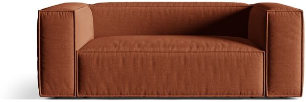 Micadoni Sofa Nuria 2-Sitzer Strukturierter Stoff Ziegel