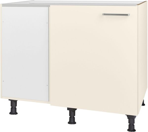 nobilia® Eckunterschrank "Touch", vormontiert mit höhenverstellbaren Sockelfüßen, Breite 100 cm