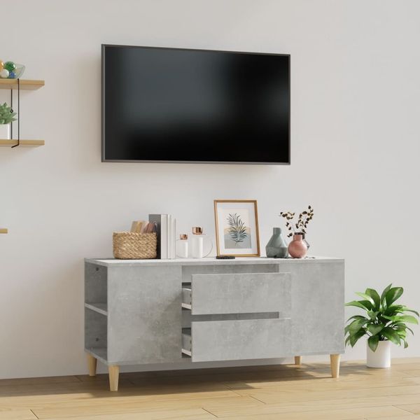vidaXL TV-Schrank Betongrau 102 x 44,5 x 50 cm Holzwerkstoff [819600]