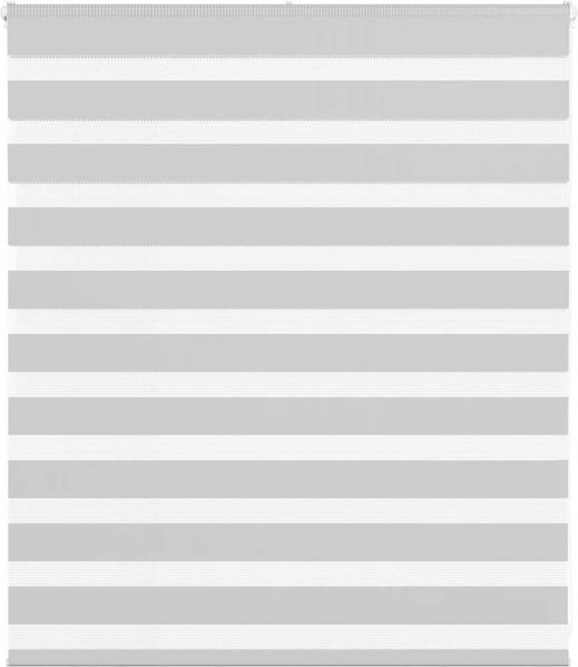 vidaXL Doppelrollo Hellgrau 130x100 cm Stoffbreite 125,9 cm Polyester 4014423