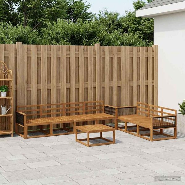 vidaXL Outdoor-Sofagarnitur 8 pcs Natur Massivholz Akazie 3382402