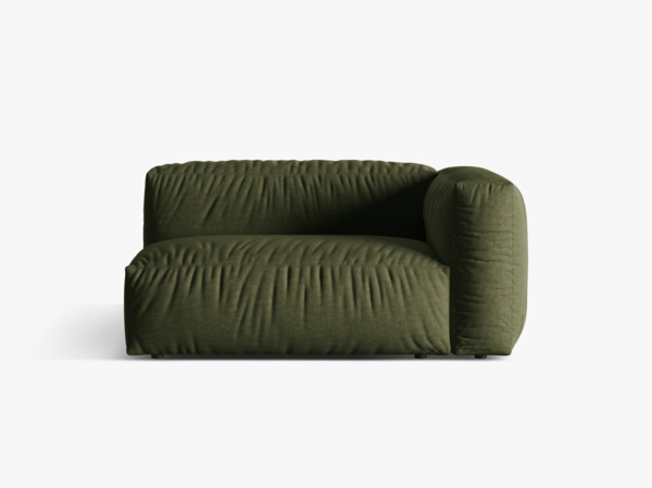 Micadoni Eckmodul Martina 1-Sitzer Groß Rechts Strukturierter Stoff Grün