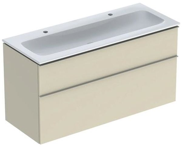 Möbelset iCon schmal 2 Schubladen 120x63 sandgrau