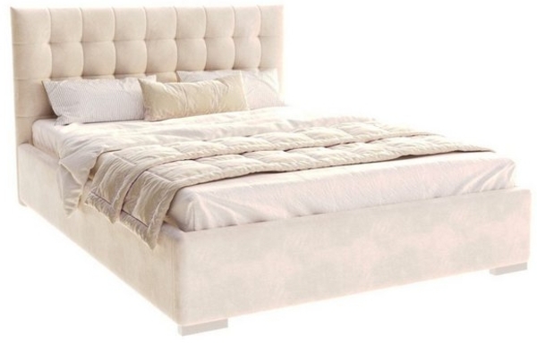 FDM Polsterbett Elegant - Stauraum & modernes Design 120x200 140x200 160x200 180x200cm (MADE IN EU - mit hochwertigem Velours Bezug, Bettrahmen, Bett, Optional mit Matratze bestellbar, Mit großem Kopfteil für Komfort - Bettkasten mit Hubrahmen), Metall... Bild 4