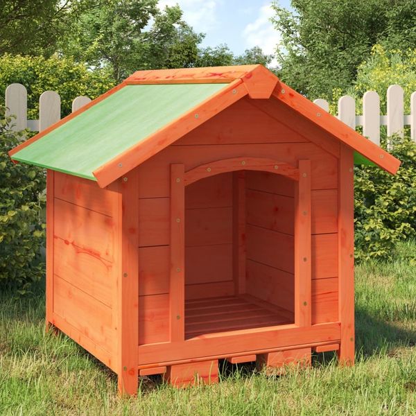 vidaXL Hundehütte Braun 65x65x61,5 cm Massivholz Kiefer 172273
