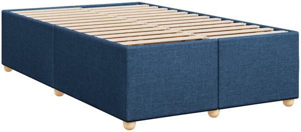 vidaXL Boxspringbett mit Matratze Blau 120x200 cm Stoff 3288946 Bild 9