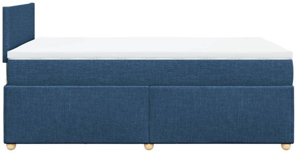 vidaXL Boxspringbett mit Matratze Blau 120x200 cm Stoff 3288946 Bild 7
