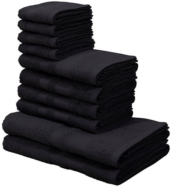 OTTO home Handtuch Set Vanessa, 10-tlg Handtuch-Set, weich, in Standard- und Premium-Qualität, Walkfrottee (Set, 10-St), 100% Baumwolle, Duschtücher, Handtücher, Gästetücher, mit Bordüre