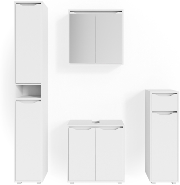 Badmöbel-Set Ruben Weiß 4 Teile Vicco